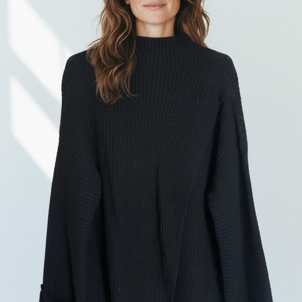 Athleta Black Turtleneck Sweater